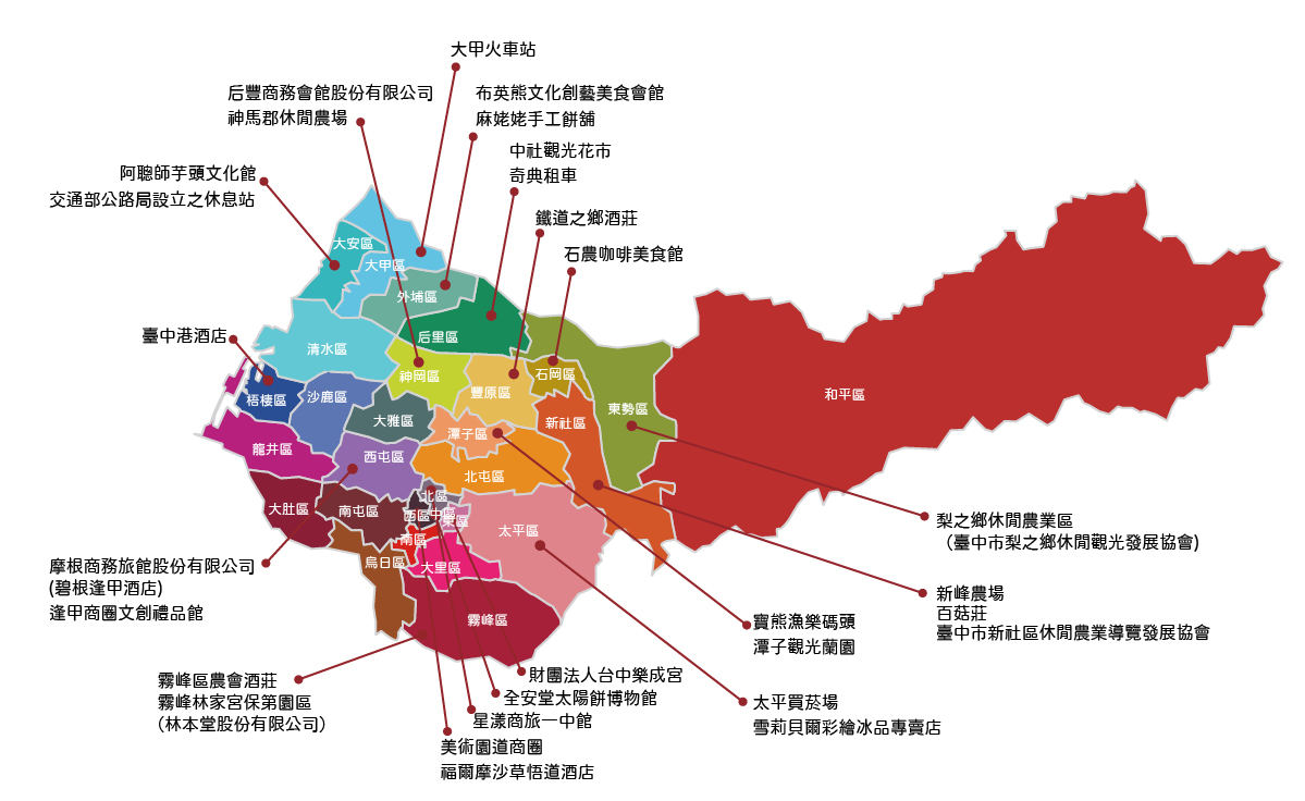 臺中市借問站散步店家
