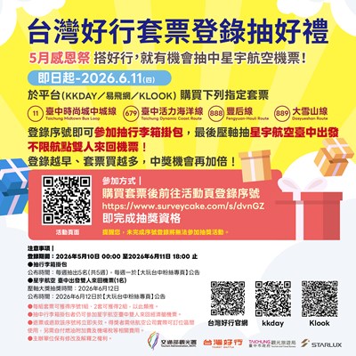 1套票憑證登錄序號抽好禮