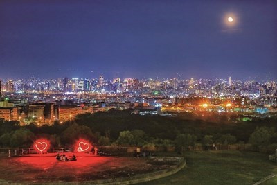 望高寮地處大肚台地最高處-百萬燈火的夜景盡收眼底