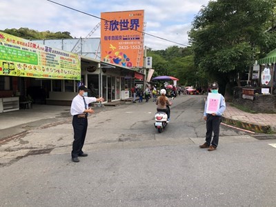 中市府防疫再強化-台中市甲安坑三大風景區進行人流管制