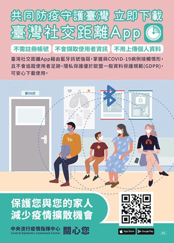 臺灣社交距離App宣導海報