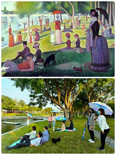 世界經典名畫重現-相約星期日午後一起來豐原葫蘆墩公園野餐